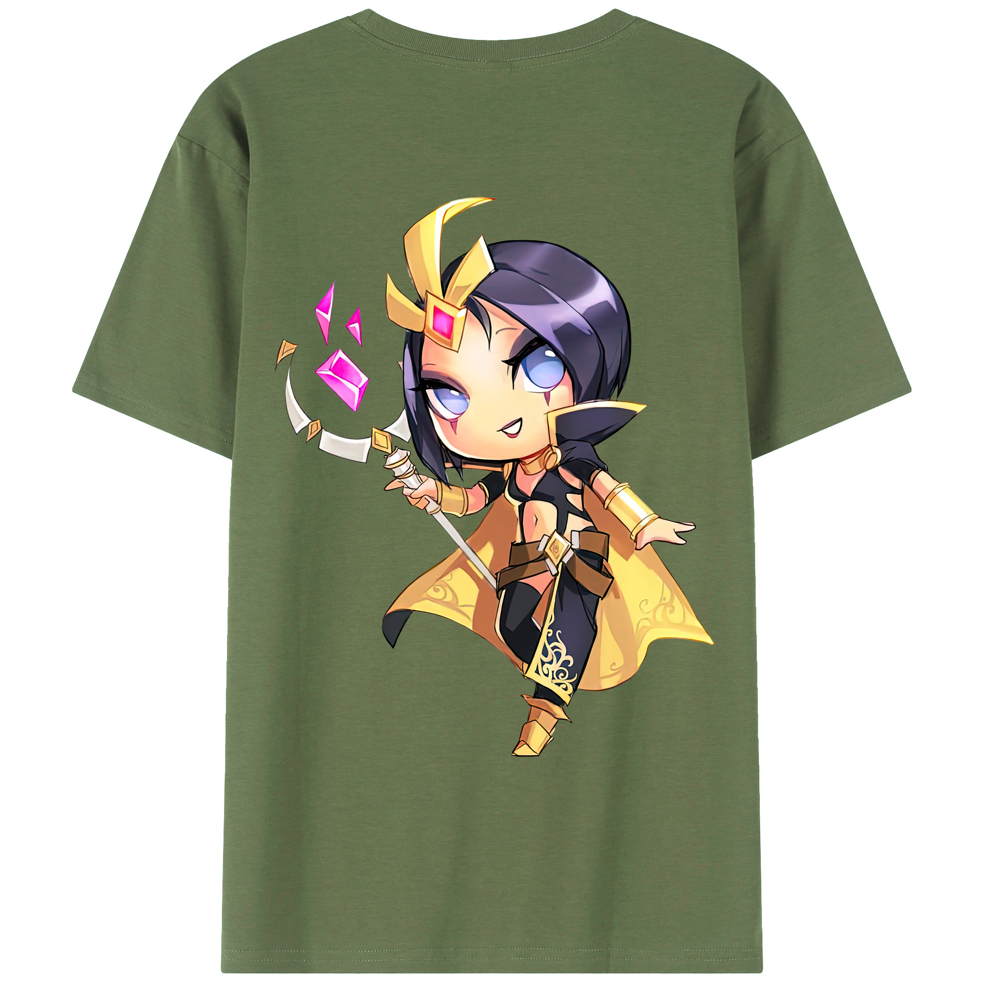 （画像用） リーグ・オブ・レジェンド League of Legends LOL 綿100％ メンズ半袖Tシャツ（バックプリント） 通気性